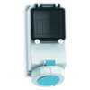Wandsteckdose Quick-Connect abgesichert 32A 3p 230V 6h, IP67