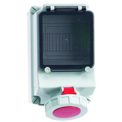 Wandsteckdose abgesichert 32A 5p 400V 6h, IP67