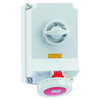 Wandsteckdose TE abschaltbar, verriegelt 63A 5p 400V 6h, IP67