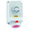 Wandsteckdose TE abschaltbar, verriegelt 63A 4p 400V 6h, IP67