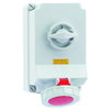 Wandsteckdose TE abschaltbar, verriegelt 63A 4p 400V 6h, IP67