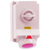 Wandsteckdose TE abschaltbar, verriegelt 63A 5p 400V 6h, IP67