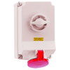 Wandsteckdose TE abschaltbar, verriegelt 63A 5p 400V 6h, IP44