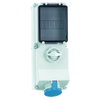 Wandsteckdose TE abschaltbar, abgesichert 16A 4p 230V 9h, IP44