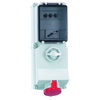 Wandsteckdose TE abschaltbar, abgesichert 16A 5p 400V 6h, IP44