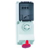 Wandsteckdose TE abschaltbar, abgesichert 16A 5p 400V 6h, IP44