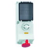 Wandsteckdose TE abschaltbar, verriegelt, abgesichert 63A 4p 400V 6h, IP44