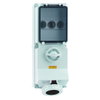 Wandsteckdose TE abschaltbar, verriegelt, abgesichert 63A 4p 500V 7h, IP67