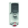Wandsteckdose TE abschaltbar, verriegelt, abgesichert 63A 5p 400V 6h, IP67