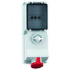 Wandsteckdose TE abschaltbar, abgesichert 16A 4p 400V 6h, IP44