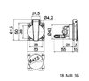 Schutzkontakt-Anbausteckdose 16A 3p 250V IP54