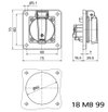 Schutzkontakt-Anbausteckdose 16A 3p 250V IP68
