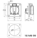 Schutzkontakt-Anbausteckdose 16A 3p 250V IP68