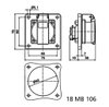 Schutzkontakt-Anbausteckdose gerade, QUICK-CONNECT schraubloser Steckkontakt 16A 3p 250V IP54