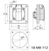 Schutzkontakt-Anbausteckdose 16A 3p 250V IP54