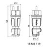 Schutzkontakt-Stecker 16A 3p 250V IP44