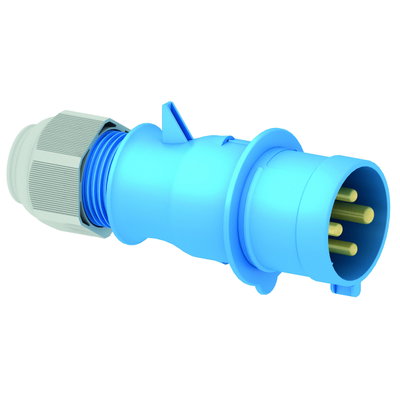 Stecker TLS mit MULTI-GRIP Verschraubung 32A 4p 230V 9h, IP44