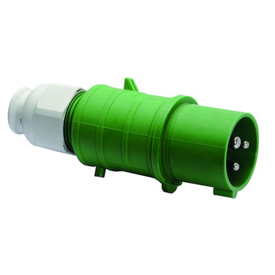 Stecker QUICK-CONNECT TE 16A 3p >50V grün >300-500Hz 2h, IP44