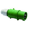 Stecker QUICK-CONNECT TE 32A 3p >50V grün >300-500Hz 2h, IP44