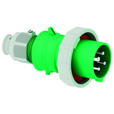Stecker QUICK-CONNECT TE 16A 4p >50V grün >300-500Hz 2h, IP67
