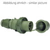 Stecker TN 63A 5p >50V grün >300-500Hz 2h, IP67