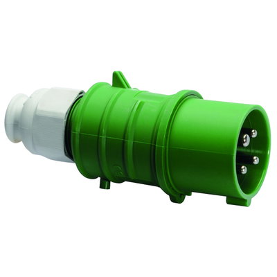 Stecker QUICK-CONNECT TE 16A 4p >50V grün >300-500Hz 2h, IP44