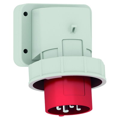 Wandgerätestecker 32A 4p 400V 6h, IP67