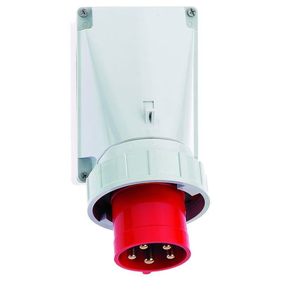 Wandgerätestecker 63A 5p 400V 6h, IP67