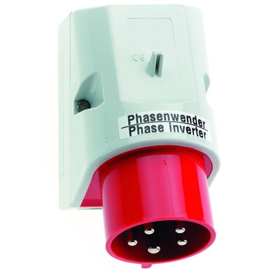 Phasenwender TE als Wandgerätestecker 16A 5p 400V 6h, IP44