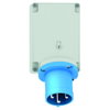 Wandgerätestecker 63A 3p 230V 6h, IP44