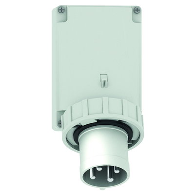 Wandgerätestecker 63A 4p 500V 7h, IP67