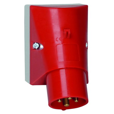 Wandgerätestecker 16A 4p 400V 6h, IP44