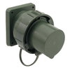 Anbaugerätestecker TN geneigt 63A 5p >50V grün >300-500Hz 2h, IP67