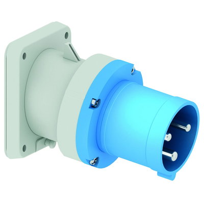 Anbaugerätestecker TE geneigt 63A 3p 230V 6h, IP44