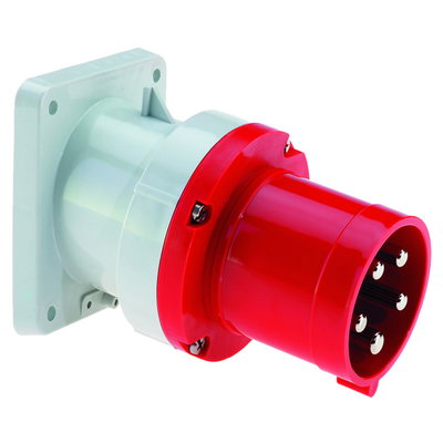 Anbaugerätestecker TE geneigt 63A 5p 400V 6h, IP44