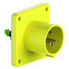 Flanschgerätestecker Quick-Connect gerade 16A 3p 110V 4h, IP44