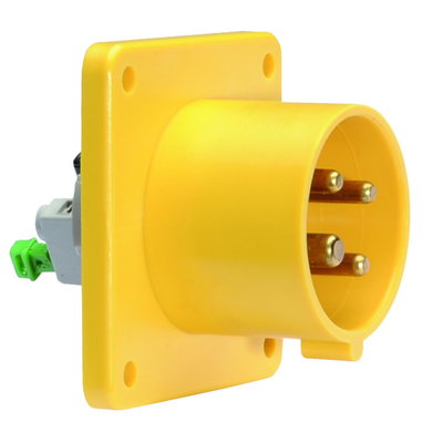 Flanschgerätestecker Quick-Connect gerade 16A 4p 110V 4h, IP44