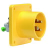 Flanschgerätestecker Quick-Connect gerade 16A 4p 110V 4h, IP44
