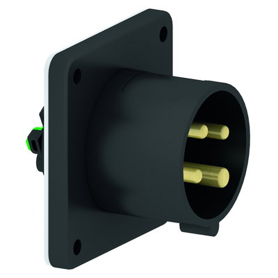 Flanschgerätestecker Quick-Connect gerade 16A 4p 500V 7h, IP44