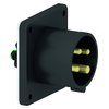 Flanschgerätestecker Quick-Connect gerade 16A 4p 500V 7h, IP44