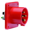 Flanschgerätestecker Quick-Connect gerade 32A 4p 400V 6h, IP44