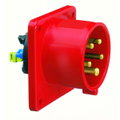 Flanschgerätestecker Quick-Connect gerade 16A 5p 400V 6h, IP44