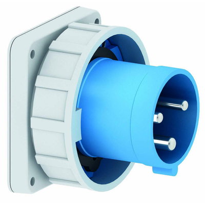 Flanschgerätestecker TE gerade 63A 3p 230V 6h, IP67