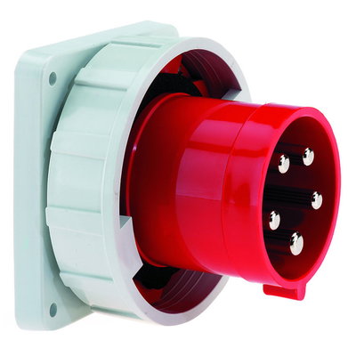 Flanschgerätestecker TE gerade 125A 5p 400V 6h, IP67