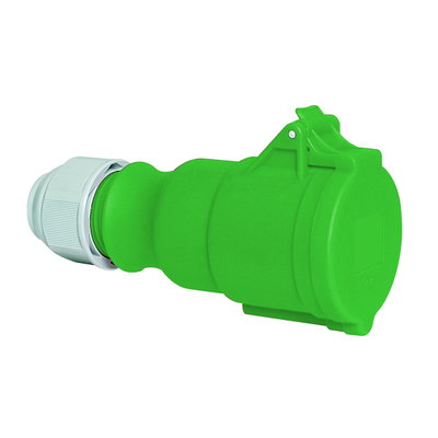 Kupplung TLS mit MULTI-GRIP Verschraubung 16A 5p >50V grün 100-300Hz 10h, IP44