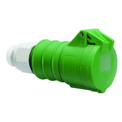 Kupplung QUICK-CONNECT TE 32A 4p >50V grün >300-500Hz 2h, IP44