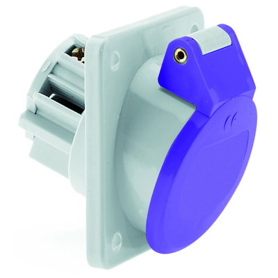 Kleinspannungs-Anbausteckdose geneigt 16A 2p 24V keine Hilfsnase oder Nut, IP44