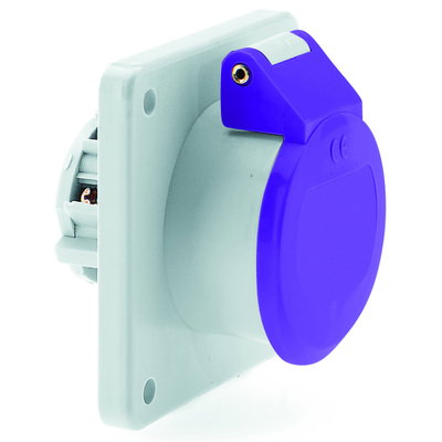 Kleinspannungs-Anbausteckdose gerade 32A 2p 24V keine Hilfsnase oder Nut, IP44