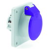 Kleinspannungs-Anbausteckdose gerade 16A 3p 24V keine Hilfsnase oder Nut, IP44