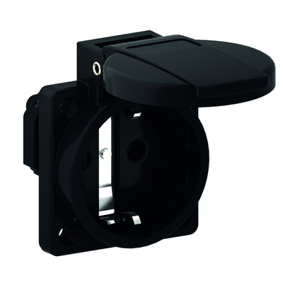 Schutzkontakt-Anbausteckdose gerade, QUICK-CONNECT schraubloser Steckkontakt 16A 3p 250V IP54